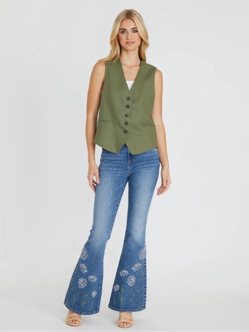 Driftwood Crazy For Daisy Farrah Flare Jeans New Size 26